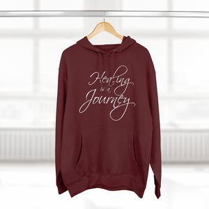 Healing is a Journey (White Lettering) Unisex Premium Pullover Hoodie