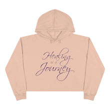 Load image into Gallery viewer, Healing is a Journey (Purple Lettering) Crop Hoodie
