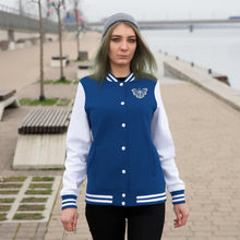 Load image into Gallery viewer, Butterfly (White) Women&#39;s Varsity Jacket
