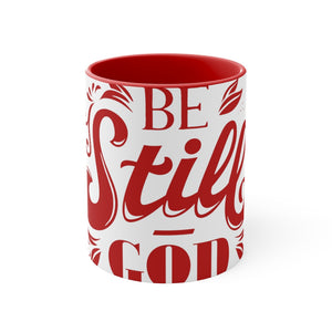 Be Still (Red) Accent Mug