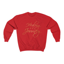 Load image into Gallery viewer, Healing is a Journey (Gold Lettering) Unisex Heavy Blend™ Crewneck Sweatshirt
