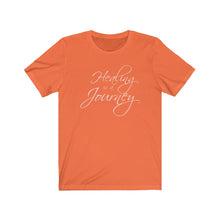 Load image into Gallery viewer, Healing is a Journey (White Lettering) Unisex Jersey Short Sleeve Tee
