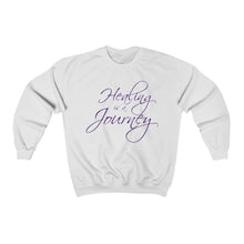 Load image into Gallery viewer, Healing is a Journey (Purple Lettering) Unisex Heavy Blend™ Crewneck Sweatshirt
