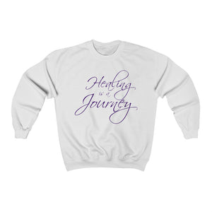 Healing is a Journey (Purple Lettering) Unisex Heavy Blend™ Crewneck Sweatshirt
