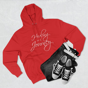 Healing is a Journey (White Lettering) Unisex Premium Pullover Hoodie